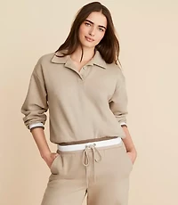 Lou & Grey Fleece Polo Top