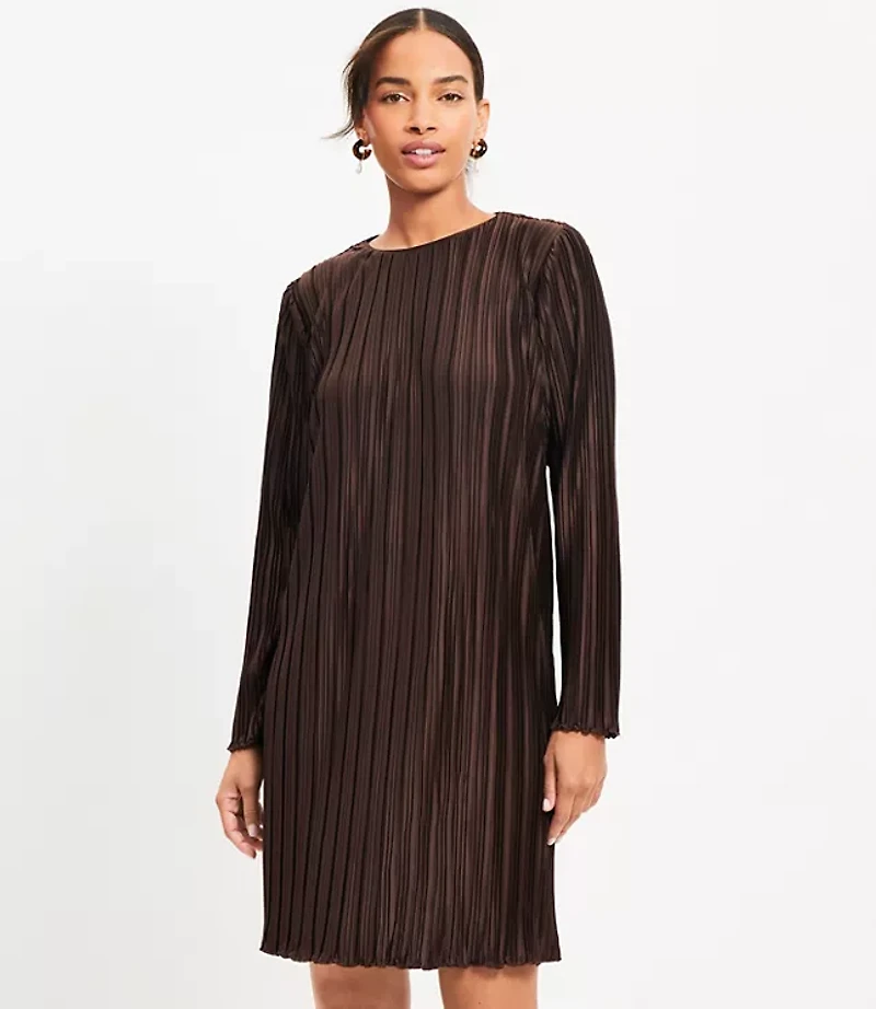 Pleated Jersey Mini Dress