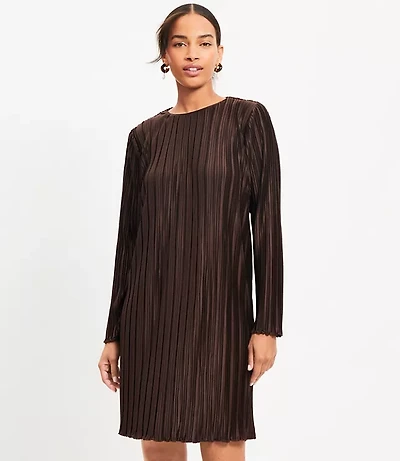 Pleated Jersey Mini Dress