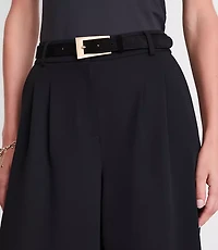 Petite LOFT Versa Crepe Drape Palazzo Pant