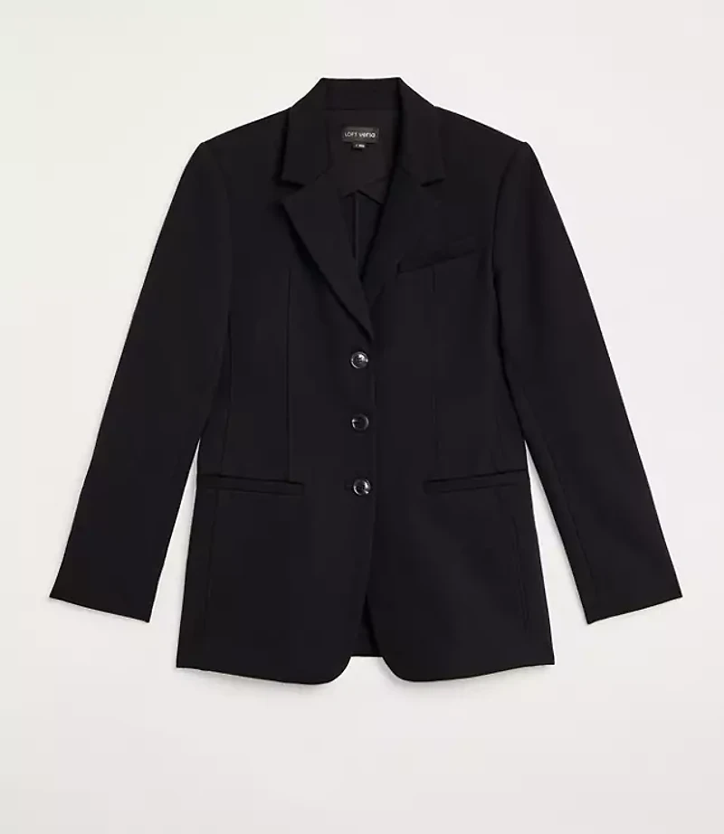 Petite LOFT Versa Ponte Deluxe Sculpted Blazer