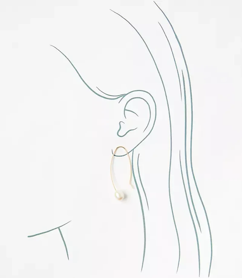 Pearlized Pull Through Earrings