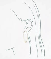 Pearlized Pull Through Earrings
