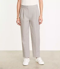 Petite LOFT Versa Seasonless Stretch Double Pleat Taper Pant Stripe