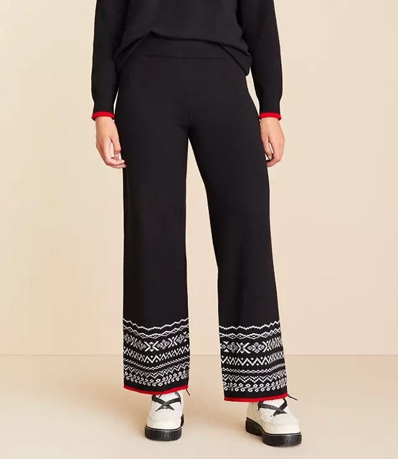 Lou & Grey Fair isle Wide Leg Pants