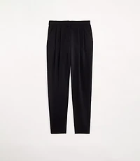 Petite LOFT Versa Seasonless Stretch Double Pleat Taper Pant