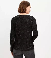 Sequin Boatneck Ribtrim Sweater