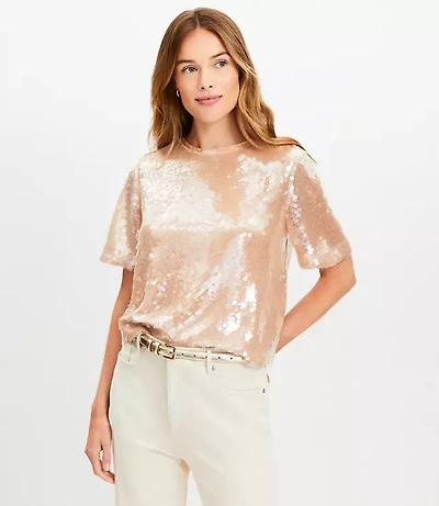 Petite Sequin Tee