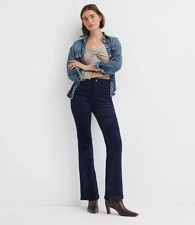 Petite Slim Flare Pants Corduroy