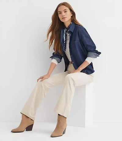 Petite Slim Flare Pants Corduroy