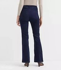Petite Curvy Slim Flare Pants in Corduroy