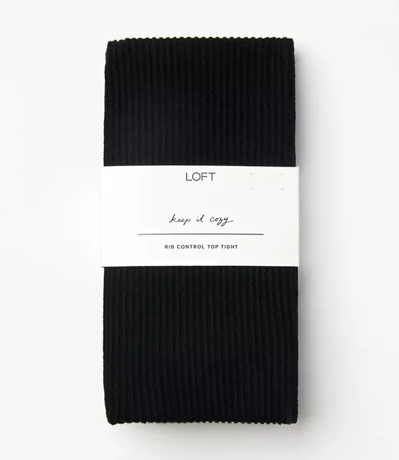 Ribbed Control Top Tights