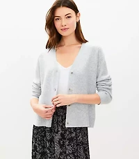 Fuzzy V-Neck Cardigan