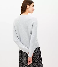 Fuzzy V-Neck Cardigan