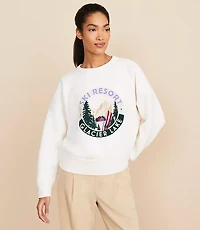 Petite Lou & Grey Ski Resort Heavy Fleece Sweatshirt