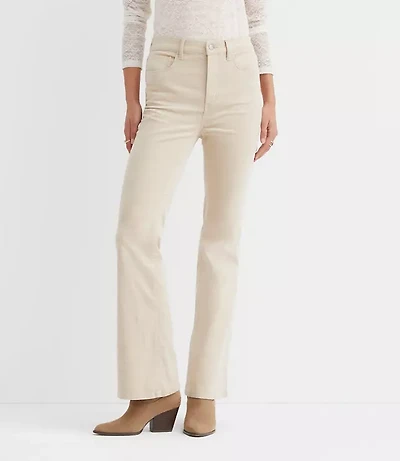 Curvy Slim Flare Pants Corduroy