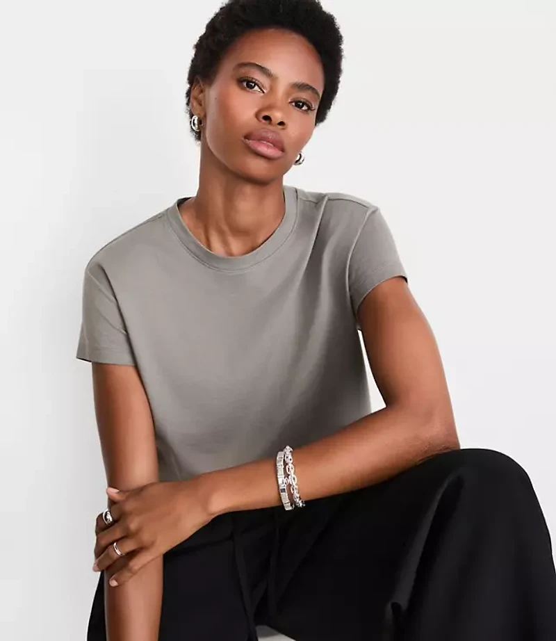 Petite LOFT Versa 360 Knit Relaxed Tee