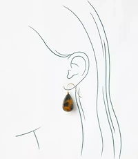 Tortoiseshell Print Teardrop Earrings