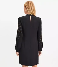 Petite Embellished Keyhole Mini Dress