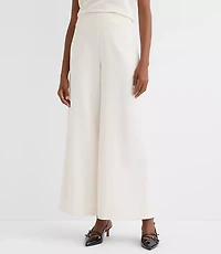 Petite Darted Palazzo Pants Doubleface