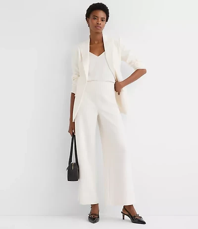 Petite Darted Palazzo Pants Doubleface