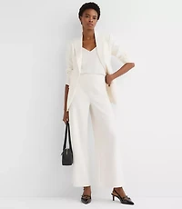 Petite Darted Palazzo Pants Doubleface