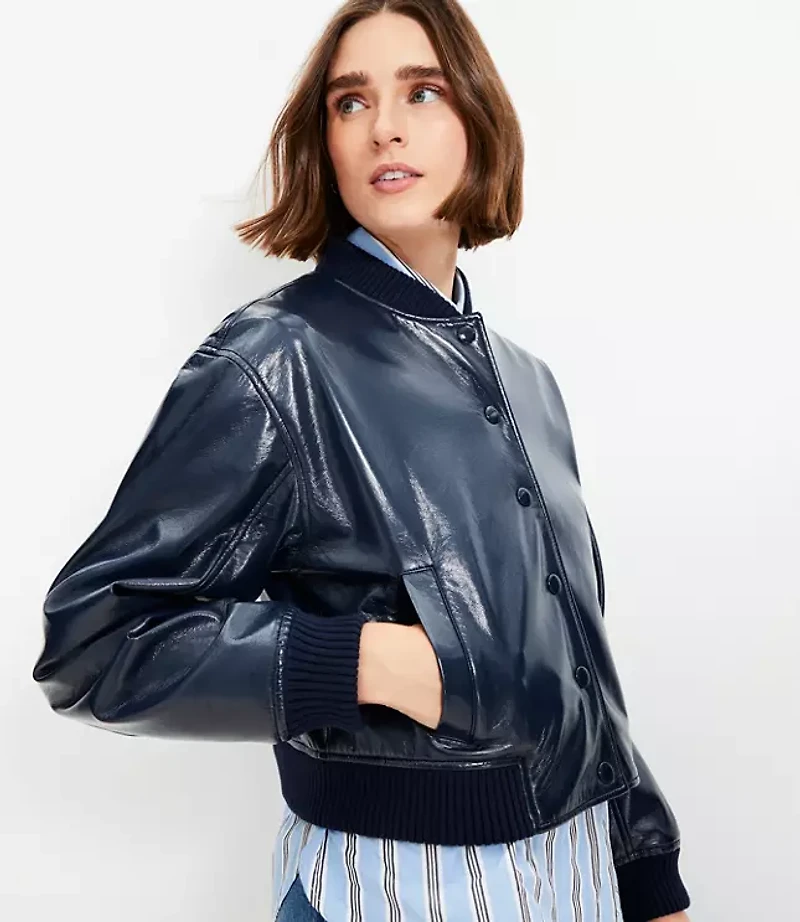 Patent Bomber Jacket