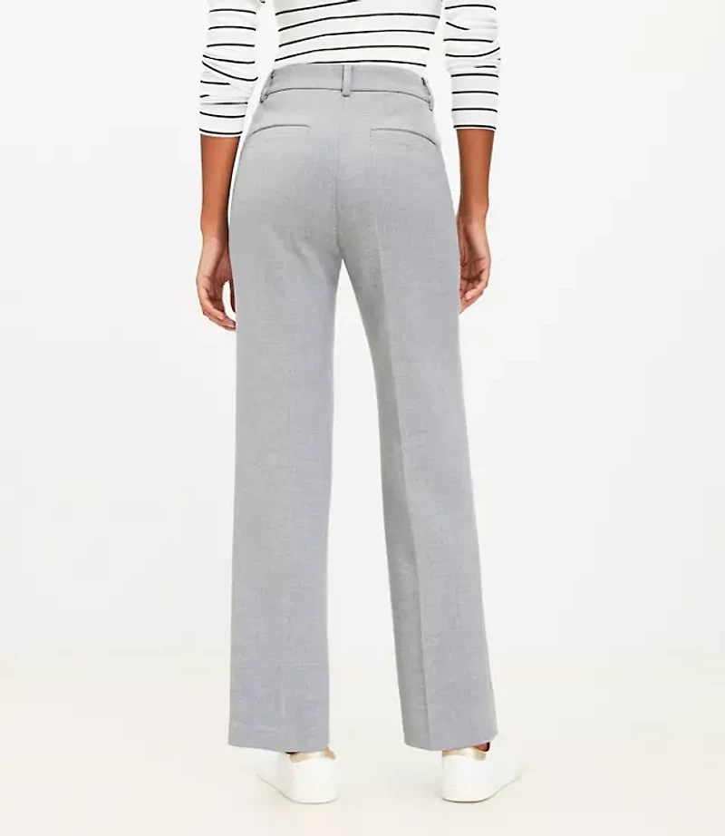 Tall Full Length Straight Pants Heathered Doubleface