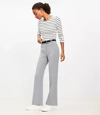 Tall Full Length Straight Pants Heathered Doubleface