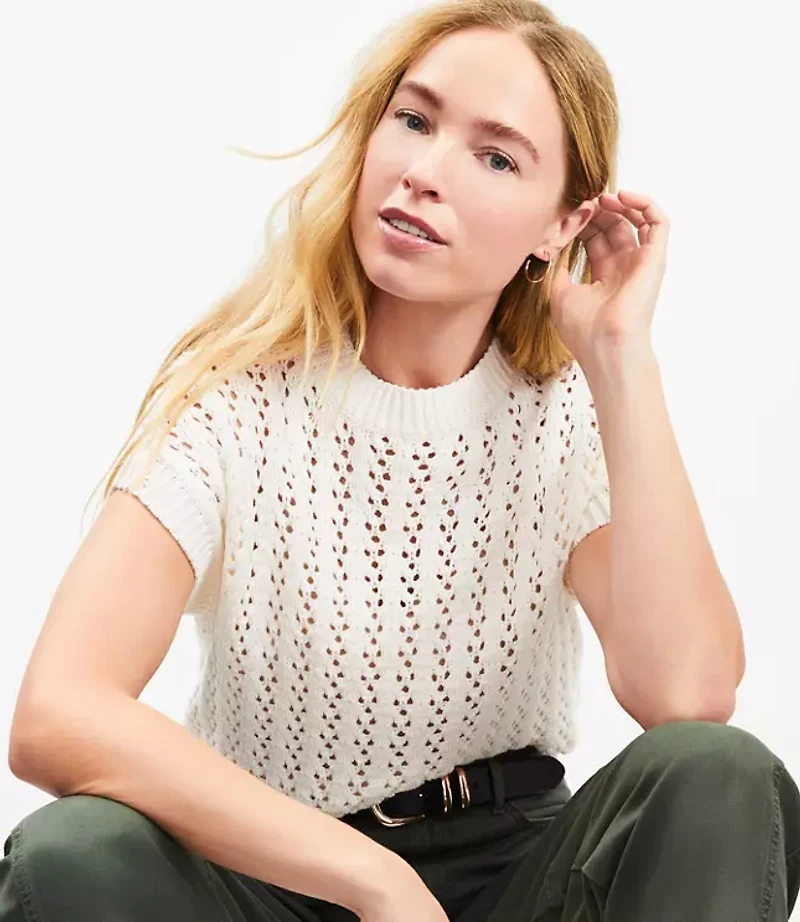 Mesh Stitch Sweater Tee