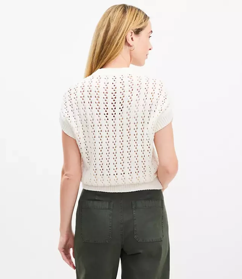 Mesh Stitch Sweater Tee