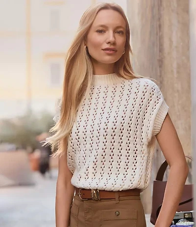 Mesh Stitch Sweater Tee