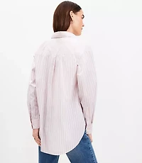 Striped Poplin Everyday Oversized Pocket Shirt