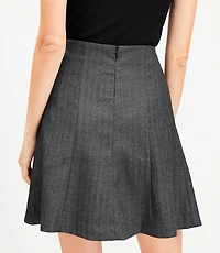 Petite Shimmer Herringbone Seamed Mini Skirt