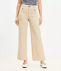 Palmer Wide Leg Crop Pants Twill