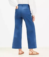 Palmer Wide Leg Crop Pants Twill