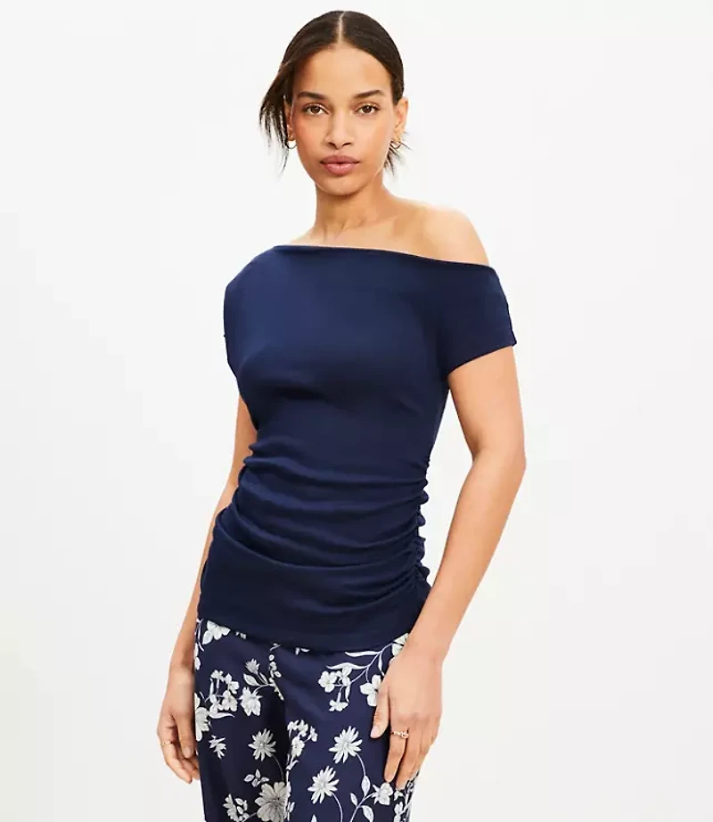 Ruched Off The Shoulder Top