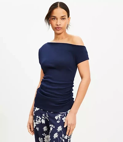 Ruched Off The Shoulder Top
