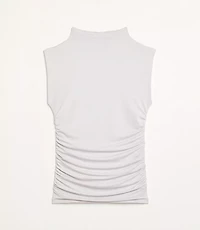 LOFT Versa 360 Knit Ruched Mock Neck Top