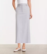 LOFT Versa Heathered Seasonless Stretch Maxi Pocket Skirt