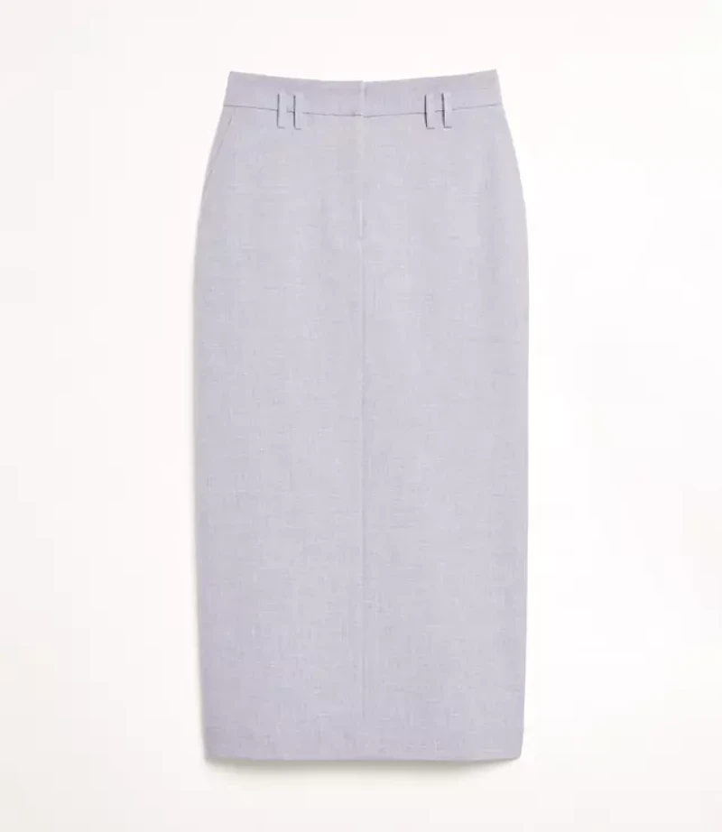 LOFT Versa Heathered Seasonless Stretch Maxi Pocket Skirt