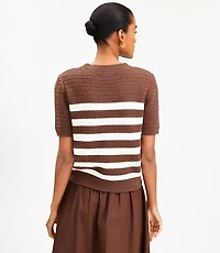 Stripe Textured Sweater Tee