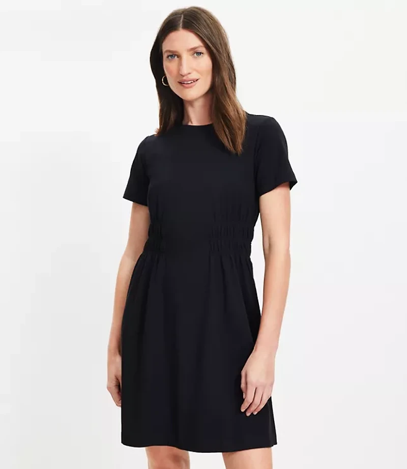 Smocked Waist Midi Tee Dress
