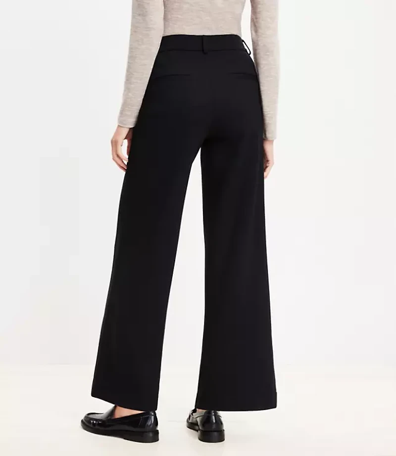 Palmer Wide Leg Ankle Pants in Ponte