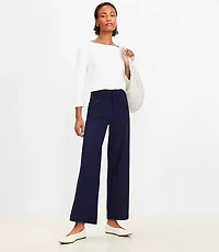 Palmer Wide Leg Ankle Pants in Ponte