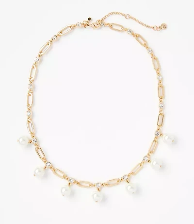 Pearlized Shaker Chain Link Necklace