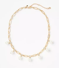 Pearlized Shaker Chain Link Necklace