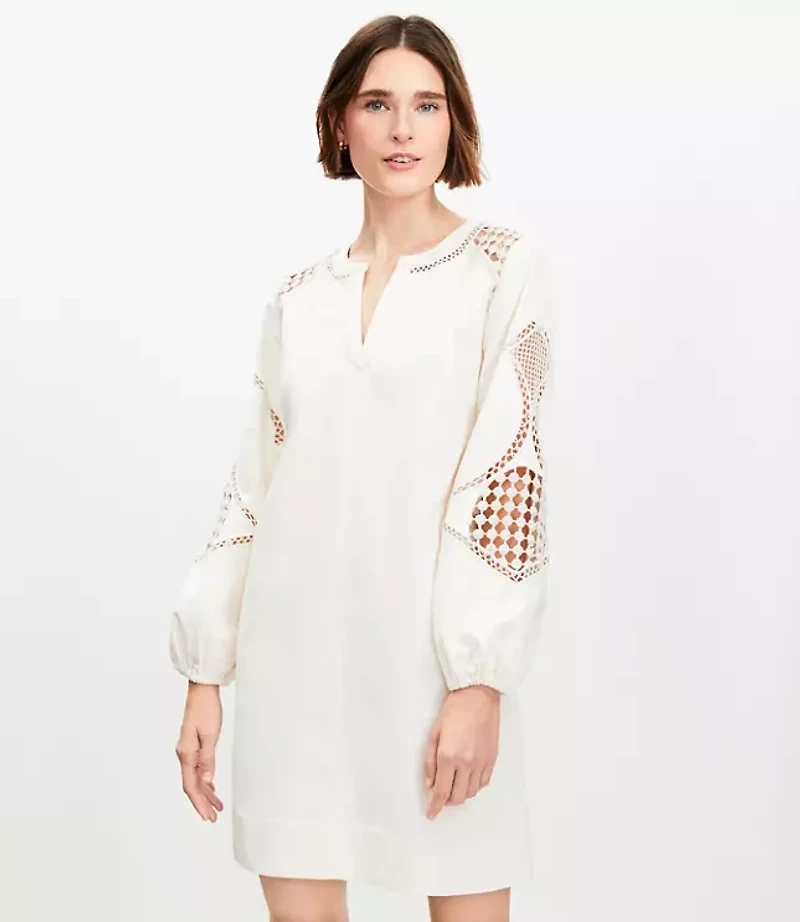 Cutout Split Neck Mini Dress