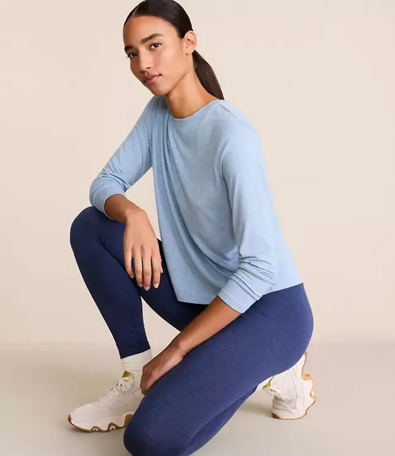 Lou & Grey Heathered Essential Modal Long Sleeve Tee