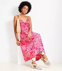 Paisley Tie Poplin Midi Pocket Dress